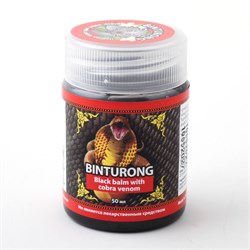 Тайский чёрный бальзам Binturong с ядом кобры, 50 мл.